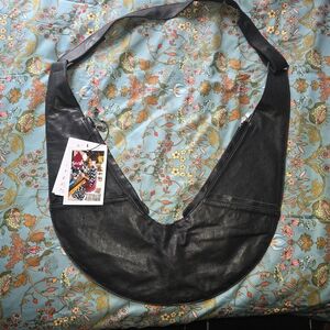 SASH Black Leather Hobo Bag